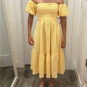 Abercrombie & Fitch Strapless Yellow Dress